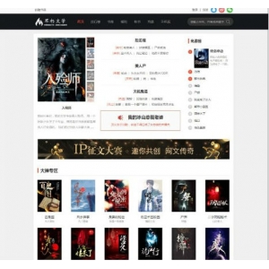杰奇小说系统不朽文学双色调唯美模板